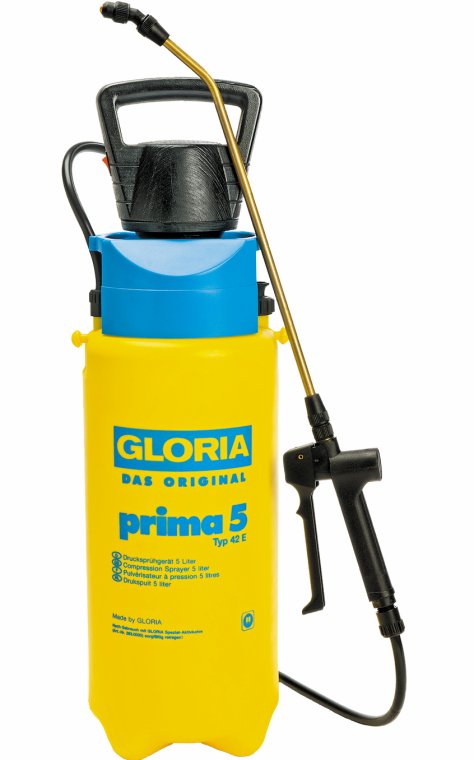 Tryksprøjte Gloria Prima 5 ltr. m/akku pumpe