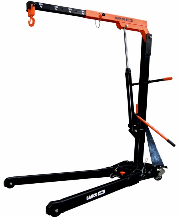 Værkstedskran 2000 kg. sammenklaplig. Bahco