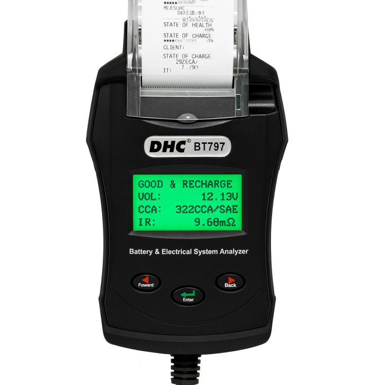 Batteri og elsystemtester med indbygget printer