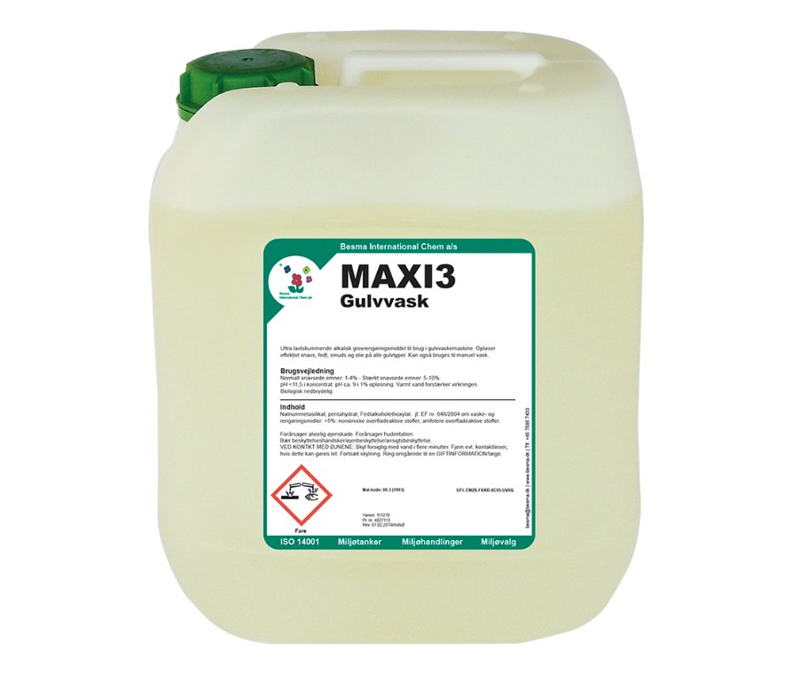 Gulvvask Maxi3 10 ltr. Besma