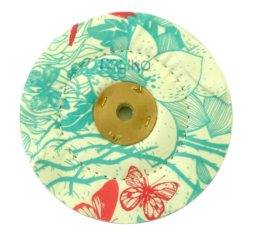 Kludeskive Kaliko 200 mm, 16 mm hul. Mellempolering